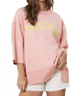 Peach Love California Mama Graphic Tee In Peach