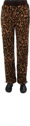 Amiri Printed Leopard Fleece Pants- Brown / Tan