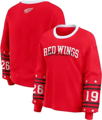 WEAR by Erin Andrews Womens WEAR by Erin Andrews Red Detroit Red Wings Long-Sleeve Sport T-Shirt at Nordstrom, Size Xx-Large
