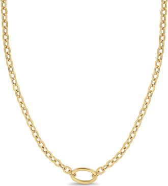 Bony Levy 14K Gold Oval Pendant Necklace in 14K Yellow Gold at Nordstrom, Size 18