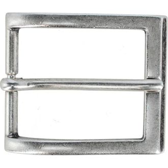 Trafalgar Store 35mm Solid Brass Italian Classic Arched Rectangular Harness Belt Buckle in English Silver at Nordstrom
