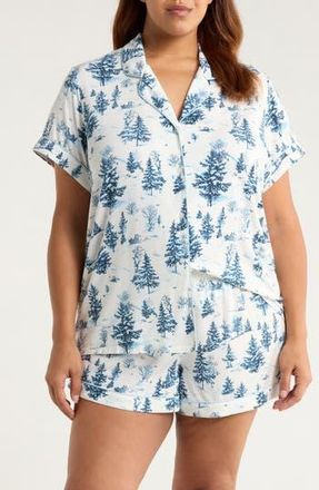 Nordstrom Moonlight Eco Short Pajamas in Ivory- Blue Spruce Toile at Nordstrom Rack, Size 2X