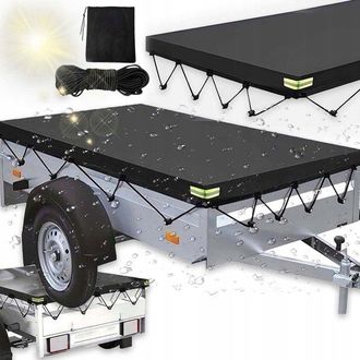 OEM Lona Impermeable Remolque, Cubierta Impermeable Remolque, 420d Impermeable Protecci&oacute;n Uv, 214x122x13cm, Incluye Cuerda 8m Bolsa Almacenamiento