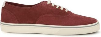 Brunello Cucinelli Bordeaux Calf Leather Bos Taurus Low Top Mens Sneakers
