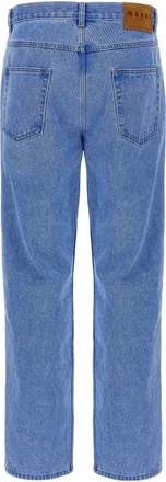 Marni Bleached Cotton Denim Jeans - Blue