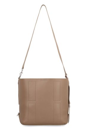 Hogan Womens Hobo Bag Hocket Piccola Turtledove Calf Leather Shoulder