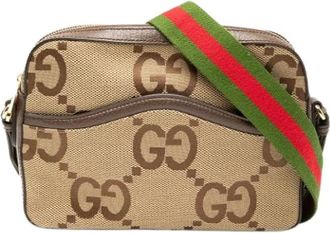 Gucci Pre-owned Cross Body Bags, female, Beige, Size: ONE SIZE Pre-owned Canvas Crossbody Bag
