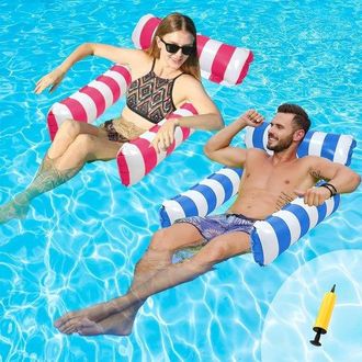 OEM Hamaca Flotante, Colch&oacute;n Inflable, 4 En 1 Para Relajarse En La Piscina, Ideal Para Divertirse En Verano Y Para Actividades Acu&aacute;ticas