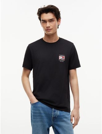 Tommy Hilfiger Mens Box Flag Logo T-Shirt - Black - XXL