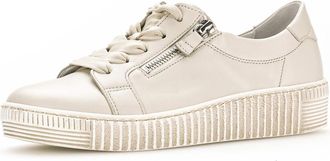 Gabor Womens Low-Top Trainers, Womens Low Shoes, Interchangeable Footbed, Best Fitting, Beige Cream, 7 UK