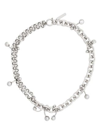 Justine Clenquet Holly halsketting met piercing detail - Zilver