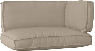 vidaXL 3 Piece Pallet Cushion Set Taupe Oxford Fabric vidaXL