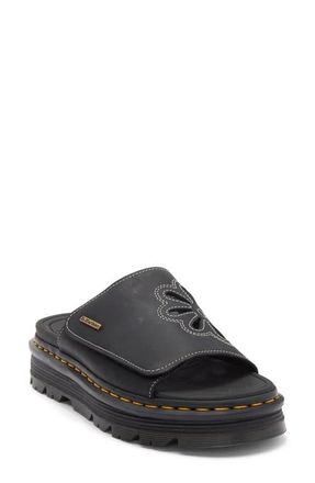 Dr. Martens ZebZag Flower Slide Sandal in Black at Nordstrom, Size 11Us