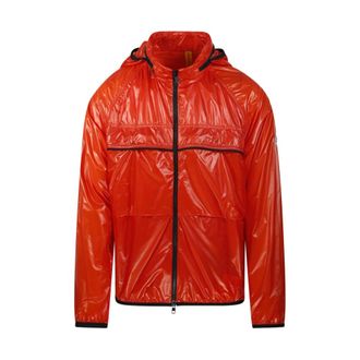 Moncler Heren, Jassen, Oranje, Maat: XL Polyamide
