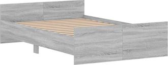 vidaXL Bed Frame without Mattress Grey Sonoma 120x200 cm Vidaxl