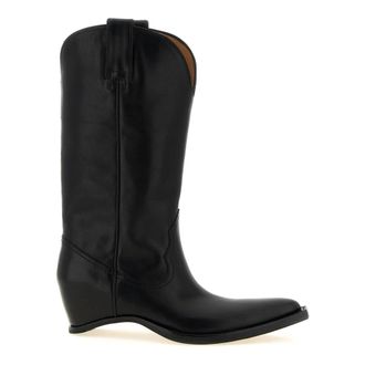 Maison Margiela Cowboy Boots, female, Black, Size: 10 US Heel-Less Western Boots