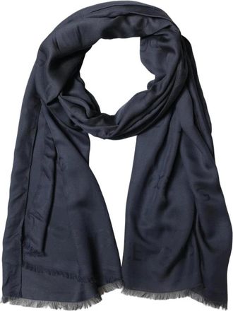 Dolce & Gabbana Sjaal met all-over logoprint - Heren - Accessoires - Blauw - Maat: ONE Size