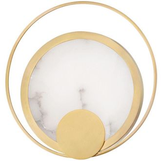 Hudson Valley Lighting Coil Aplique De Pared Led Lat&oacute;n, Alabastro Espa&ntilde;ol, 2700k