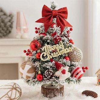 OEM Mini &Aacute;rbol De Navidad Coocheer (45 Cm) Con Iluminaci&oacute;n Led Y Ramas De Pvc Realistas - Decoraci&oacute;n Festiva Para La Mesa