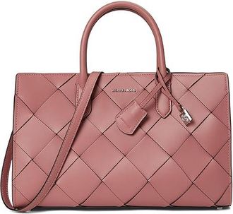 Michael Kors Scarlett Medium East West Satchel Satchel Womens Handbags Rose, Polyester