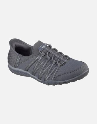 Skechers Womens Breathe-Easy Roll With Me Womens Trainers - Grey - Size: 5