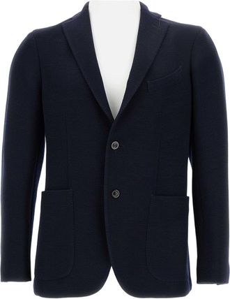 Boglioli Blue Classic Single-Breasted Tailored Wool Jacket