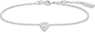 Ania Haie Tiny Shield Charm Chain Bracelet in Silver at Nordstrom