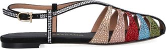 Ferragamo Playful Multicolour Strappy Sandals with Flat Sole