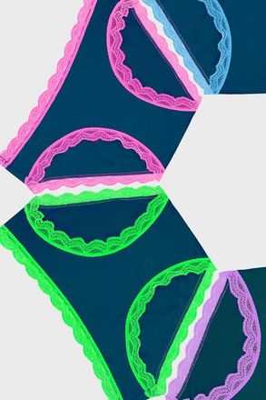 Stripe and Stare Original Knicker Four Pack in Midnight Neon at Nordstrom, Size X-Small Uk