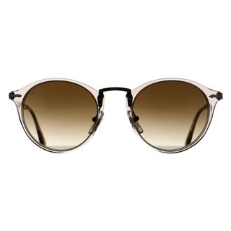 Persol Round Unisex Transparent Brown Grey Clear Gradient PO3166S Metal - One Size