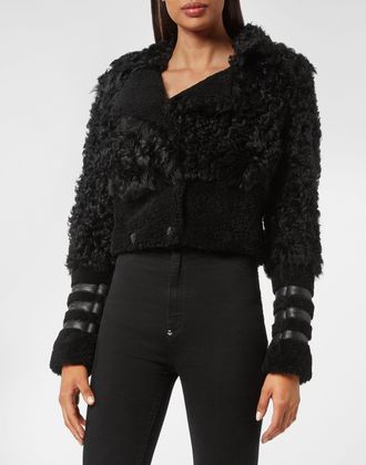 Philipp Plein Leren Vest Gothic Plein