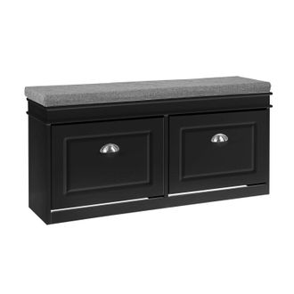 SoBuy Zapatero Banco Con 2 Cajones,banco De Almacenamianto,l104 X P24 X H52cm Negro Fsr64-sch Sobuy Es