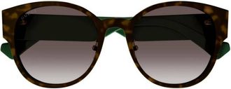 Gucci Brown Shaded Oval Ladies Sunglasses GG1304SK 002 56