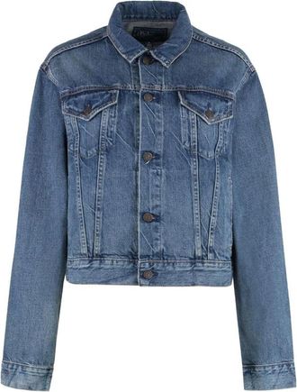 Polo Ralph Lauren Jassen, Dames, Blauw, M, Denim, Klassieke Denim Jas