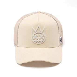 Cult of Individuality Logo Mesh Back Trucker Hat In Cream