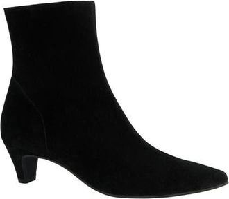 Paul Green Ciara Pointed Toe Kitten Heel Bootie in Black Soft Suede at Nordstrom, Size 7.5Us