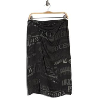 Desigual Print Woven Skirt in Black at Nordstrom Rack, Size X-Large
