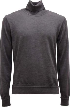 Herno Wollen coltrui Dolcevita-stijl - Heren - Coltruien - Grijs - XL - Wol - Truien & Vesten