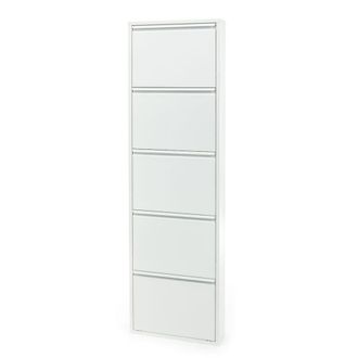 Oresteluchetta Zapatero 5 puertas acero blanco 169x50x15,5 cm
