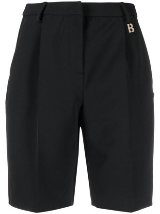 Blugirl Shorts met logo amulet - Zwart