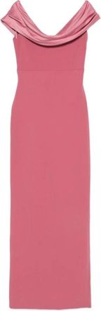 Solace London Off-shoulder Maxi Jurk - Dames - Maxi kleedjes - Roze - XS - Kleedjes