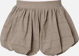 Frankie Shop Alina checked wool-blend shorts