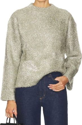 Simon Miller Womens Cher Tinsel Knit Sweater In Satellite Silver