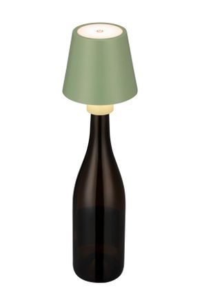 Novel Akku-Tischleuchte, Grün, Metall, Uni, 94 mm, rund, 12.2 cm, RoHS, CE, Touch-Schalter (on/off), tragbar, Ladeanzeige, aufladbar über USB, Lampen & Leuc