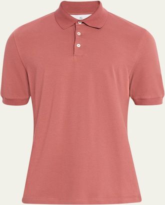 Brunello Cucinelli Mens Cotton Classic Fit Polo Shirt