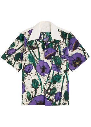 Wales Bonner Wales Bonner Highlife Bowling Printed Cotton Shirt - Purple - 46 (IT46 / S)