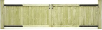 vidaXL Vidaxl - Puertas De Valla Madera De Pino Impregnada 300x75 Cm 2 Uds