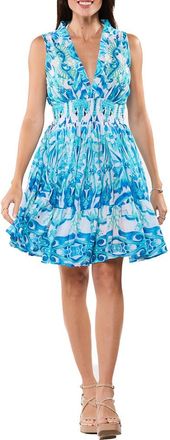 Ranee&rsquo;s Sleeveless Fit & Flare Minidress in Blue Green at Nordstrom Rack, Size Small/medium