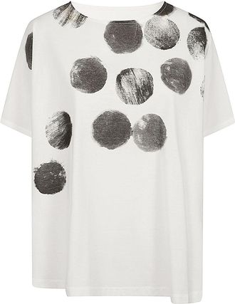 Moyuru bedrucktes Baumwoll-T-Shirt