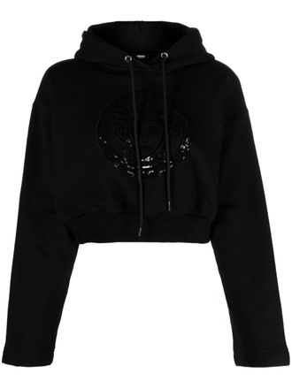 Versace Medusa Cropped hoodie - Zwart